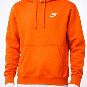 Men's Nike Orange Pullover Hoodie with Front pockets Size Medium